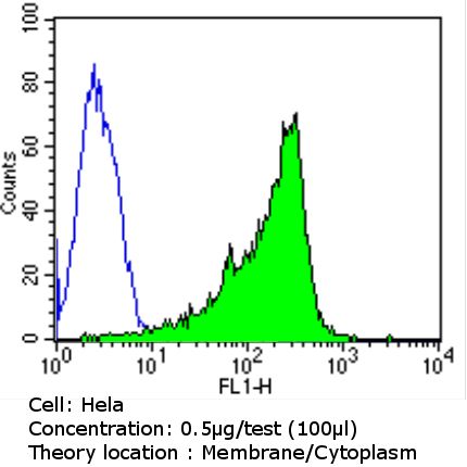 Anti-ErbB3 antibody [RTJ2] used in Flow cytometry/FACS. GTX19389