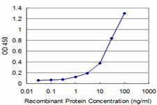Detection limit for recombinant GST tagged ADAMDEC1 is approximately 1ng/ml as a capture antibody.