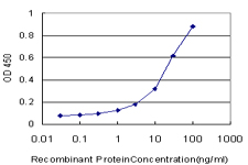 Detection limit for recombinant GST tagged MARCH6 is approximately 0.3ng/ml as a capture antibody.