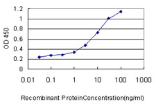 Detection limit for recombinant GST tagged PIGO is approximately 0.1ng/ml as a capture antibody.