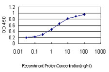 Detection limit for recombinant GST tagged RALGPS2 is approximately 0.03ng/ml as a capture antibody.