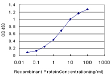 Detection limit for recombinant tagged Mannose Receptor is approximately 0.03ng/ml as a capture antibody.