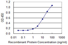 Detection limit for recombinant GST tagged ACOT7 is 0.3 ng/ml as a capture antibody.
