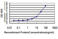 Detection limit for recombinant GST tagged AES is approximately 1 ng/ml as a capture antibody.