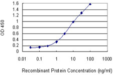 Detection limit for recombinant GST tagged EGR2 is 0.1 ng/ml as a capture antibody.