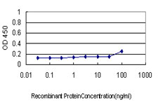 Detection limit for recombinant GST tagged COX6C is approximately 1 ng/ml as a capture antibody.