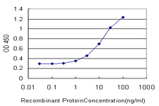 Detection limit for recombinant GST tagged DARS is approximately 0.3 ng/ml as a capture antibody.
