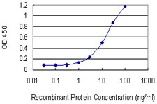 Detection limit for recombinant GST tagged HTR1E is 0.3 ng/ml as a capture antibody.