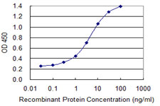 Detection limit for recombinant GST tagged IL1F8 is 0.1 ng/ml as a capture antibody.