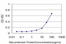 Detection limit for recombinant GST tagged KCNE1 is approximately 3 ng/ml as a capture antibody.