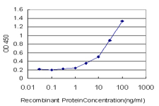 Detection limit for recombinant GST tagged GRM2 is approximately 0.3 ng/ml as a capture antibody.