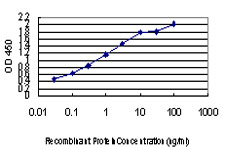 Detection limit for recombinant GST tagged LLGL2 is approximately 0.03 ng/ml as a capture antibody.