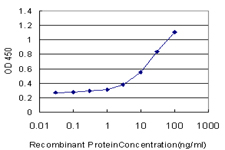 Detection limit for recombinant GST tagged GRN is approximately 1 ng/ml as a capture antibody.