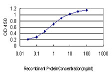 Detection limit for recombinant GST tagged HARS is approximately 0.03 ng/ml as a capture antibody.