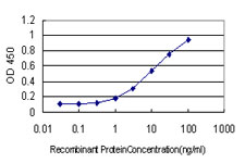 Detection limit for recombinant GST tagged HERC3 is approximately 0.1 ng/ml as a capture antibody.
