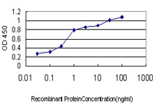 Detection limit for recombinant GST tagged HFE is approximately 0.03 ng/ml as a capture antibody.