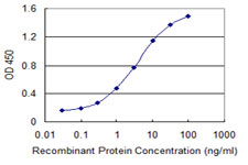 Detection limit for recombinant GST tagged NPC2 is 0.03 ng/ml as a capture antibody.