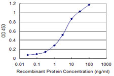 Detection limit for recombinant GST tagged SERBP1 is 0.03 ng/ml as a capture antibody.