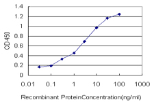 Detection limit for recombinant GST tagged MVD is approximately 0.1 ng/ml as a capture antibody.