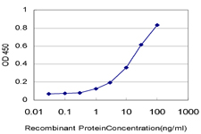 Detection limit for recombinant GST tagged NDUFV1 is approximately 1 ng/ml as a capture antibody.