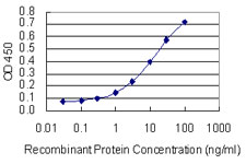 Detection limit for recombinant GST tagged SKIV2L is 0.3 ng/ml as a capture antibody.