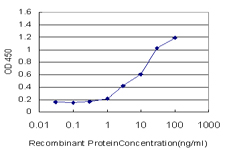 Detection limit for recombinant GST tagged SLC25A6 is approximately 1 ng/ml as a capture antibody.