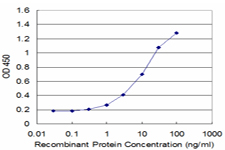 Detection limit for recombinant GST tagged PURA is approximately 0.3 ng/ml as a capture antibody.