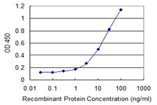 Detection limit for recombinant GST tagged TTRAP is 0.3 ng/ml as a capture antibody.