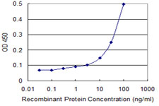 Detection limit for recombinant GST tagged REG3A is 3 ng/ml as a capture antibody.