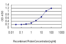 Detection limit for recombinant GST tagged ZNF313 is approximately 0.3 ng/ml as a capture antibody.