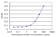 Detection limit for recombinant GST tagged RORC is 1 ng/ml as a capture antibody.