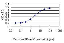 Detection limit for recombinant GST tagged TNP1 is approximately 0.03 ng/ml as a capture antibody.