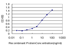Detection limit for recombinant GST tagged STXBP1 is approximately 0.3 ng/ml as a capture antibody.