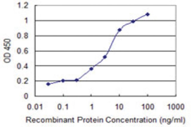 <B>ELISA</B><BR/>Monoclonal Anti-RCBTB2: <B>Cat. No. SAB1402722</B>: Detection limit for recombinant GST tagged RCBTB2 is 0.3 ng/mL.