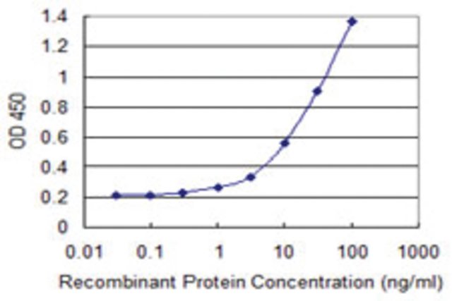 <B>ELISA</B><BR/>Monoclonal Anti-SNPH: <B>Cat. No. SAB1403039</B>: Detection limit for recombinant GST tagged SNPH is 0.3 ng/mL.