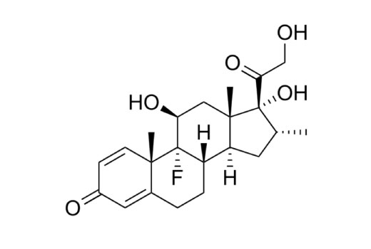 Chemical structure of Dexamethasone.