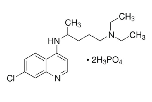 Chemical structure of chloroquine.