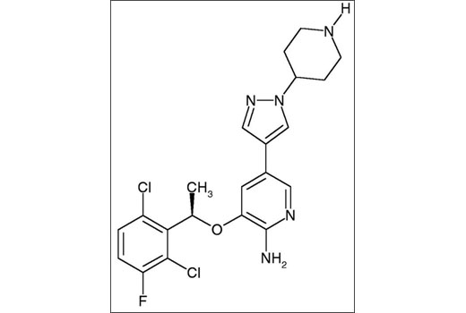Chemical structure of crizotinib.