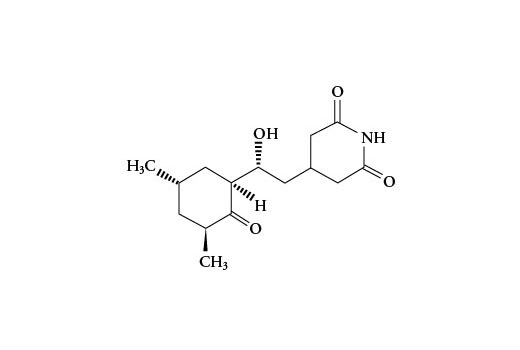 Chemical structure of cycloheximide.