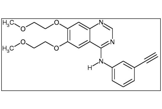 Chemical structure of Erlotinib.