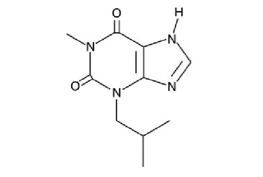 Chemical structure of IBMX.