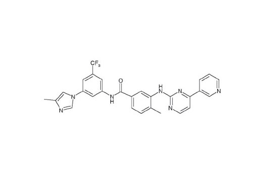 Chemical structure of nilotinib.