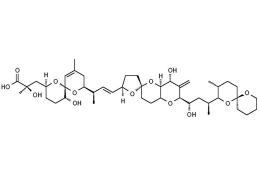 Chemical structure of okadaic acid.