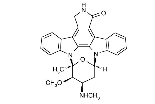 Chemical structure of Staurosporine.