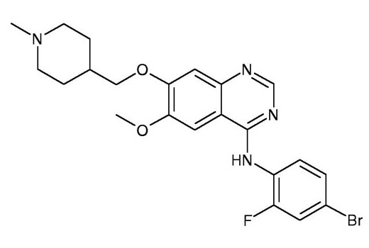 Chemical structure of vandetanib.