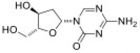 Chemical structure of 5-Aza-2’-deoxycytidine (Decitabine).