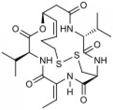 Chemical structure of Romidepsin.