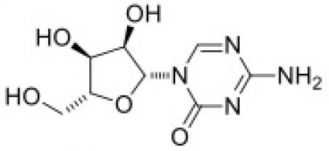 Chemical structure of 5-Azacytidine.