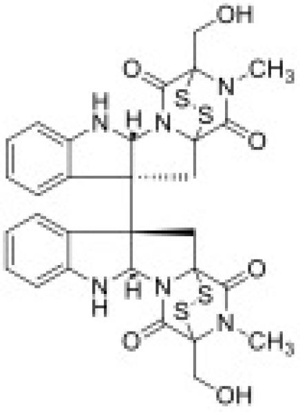 Chemical structure of Chaetocin.
