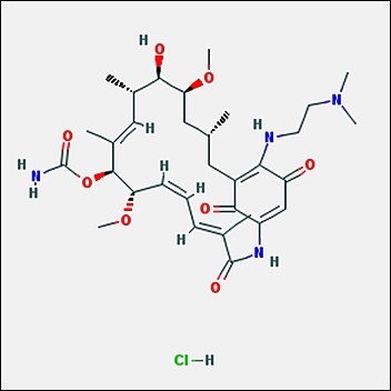 Chemical structure of 17-DMAG, Hydrochloride Salt